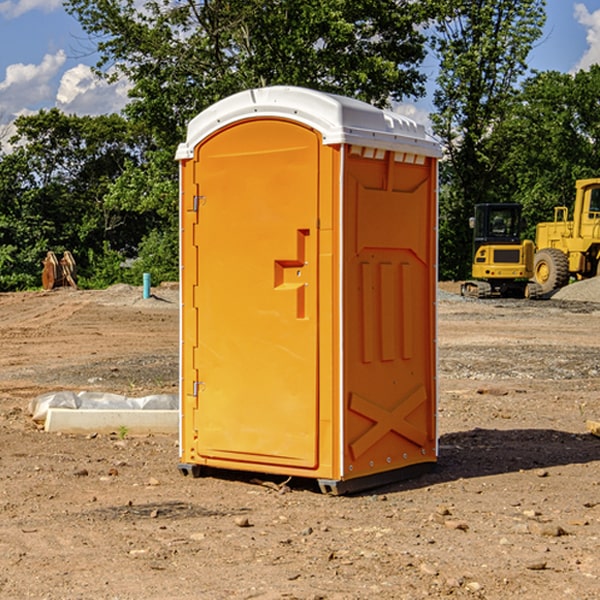 how often are the porta potties cleaned and serviced during a rental period in Kensington